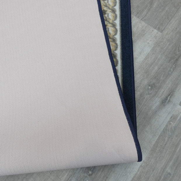 "French Lily" Non Slip Rubber Back Runner 80cm Wide x Cut To Order