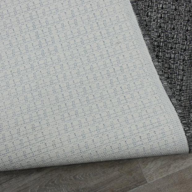 Pewter" Sisal Look Flatweave Rubber Back Runner 67cm Wide x Cut To Order