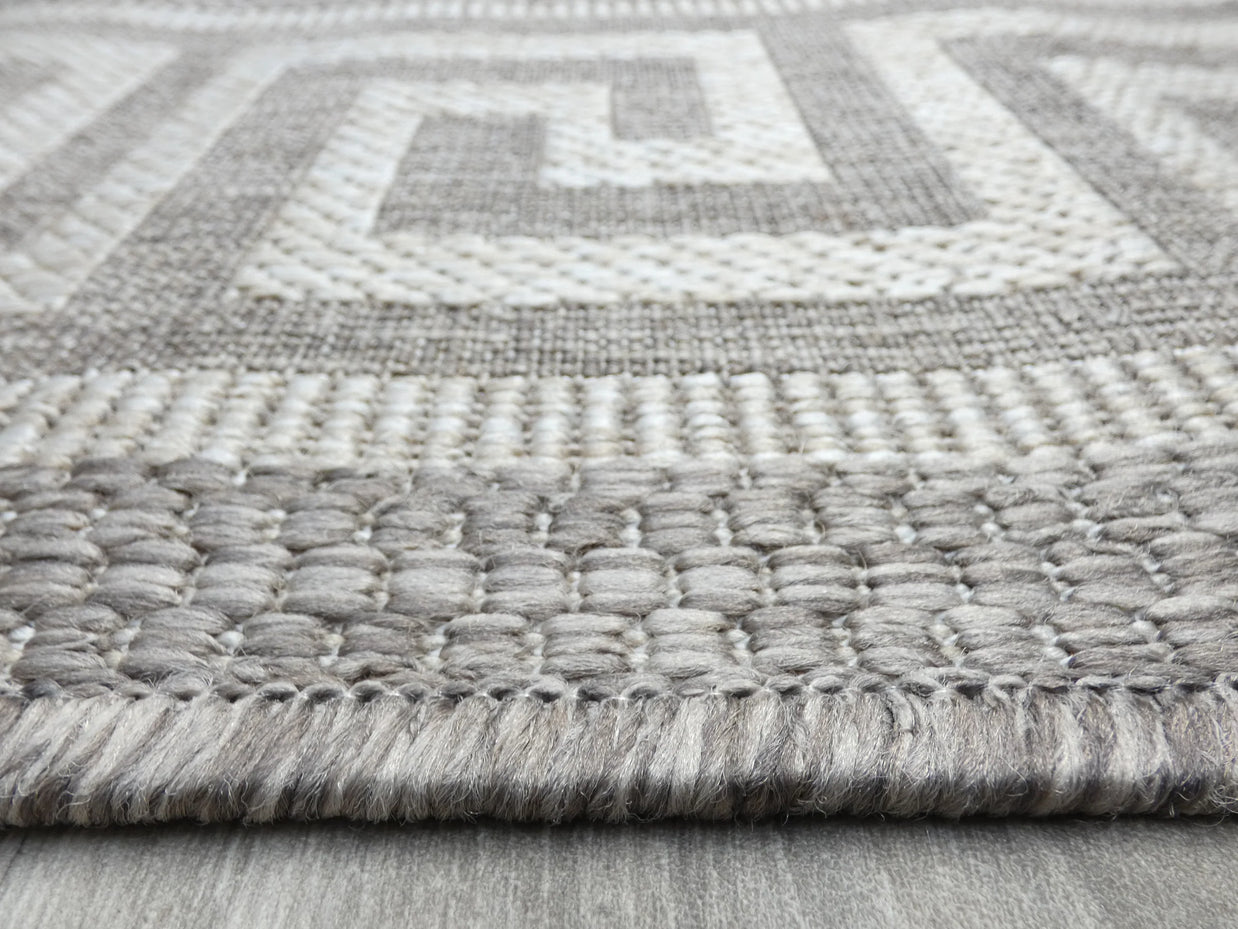 "Nobel" Sisal Look Flatweave Rubber Back Indoor/Outdoor Rug