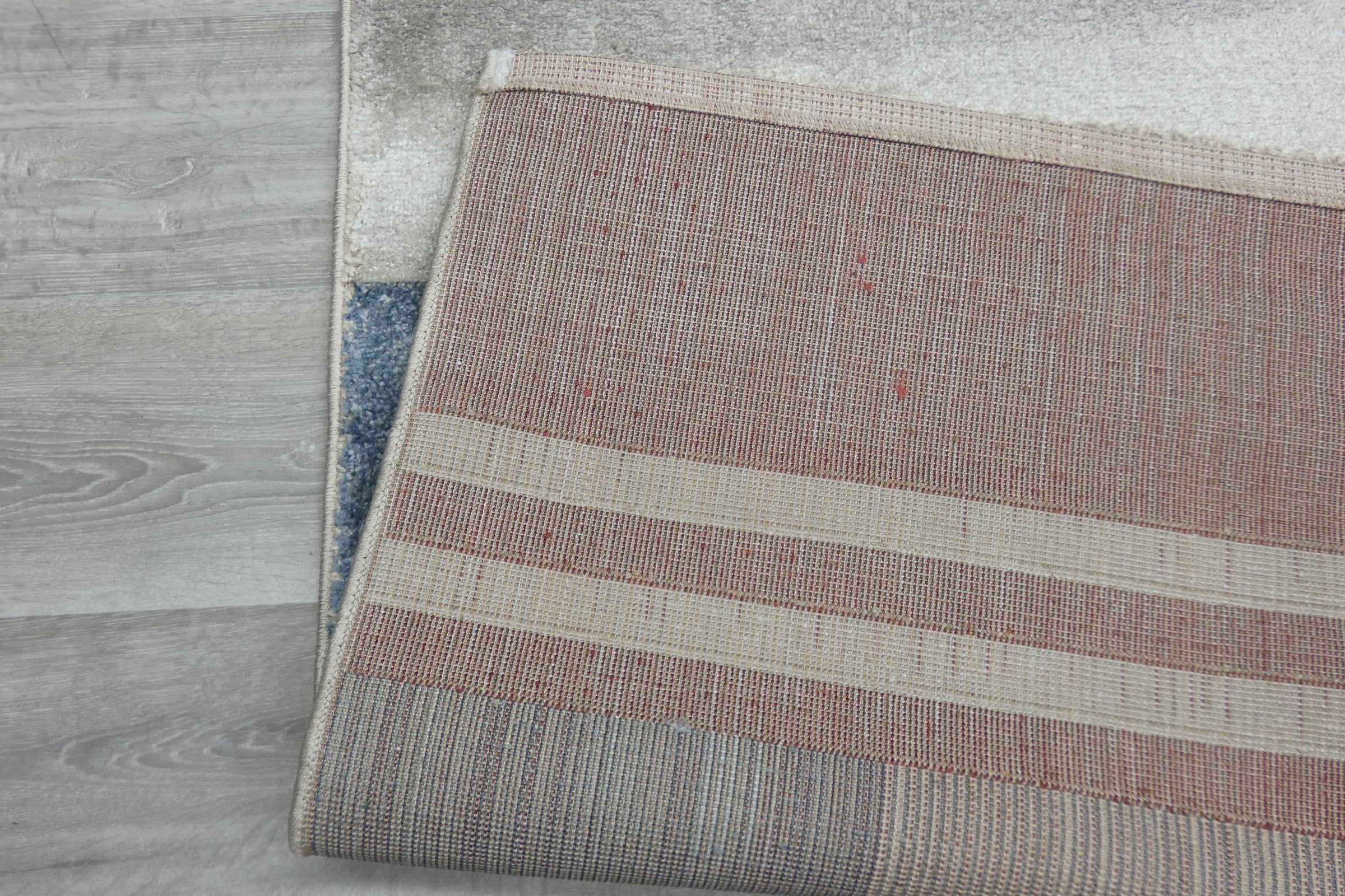 Kimya Collection Modern Block Pattern Rug in Warm Earth Tones – Contemporary Geometric Design