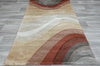 Kimya Collection Gradient wave Pattern Rug In Warm Colour Pallet