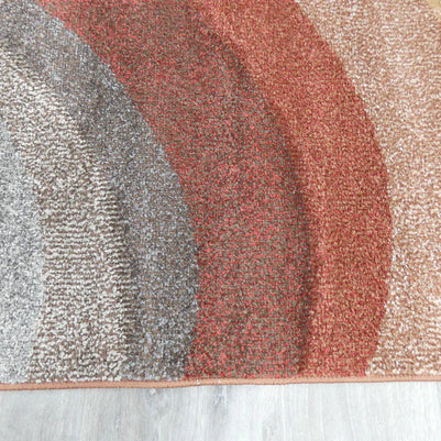 Kimya Collection Gradient wave Pattern Rug In Warm Colour Pallet