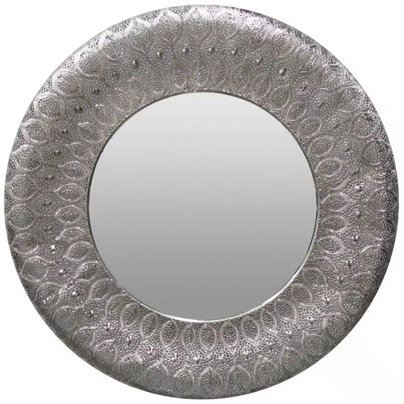 Panama Mirror Round Silver Silver