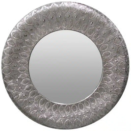 Panama Mirror Round Silver Silver