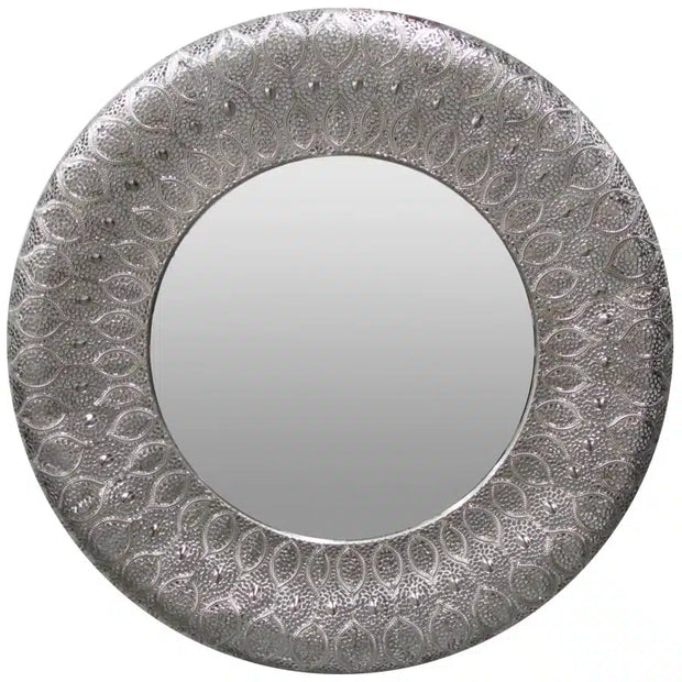 Panama Mirror Round Silver Silver