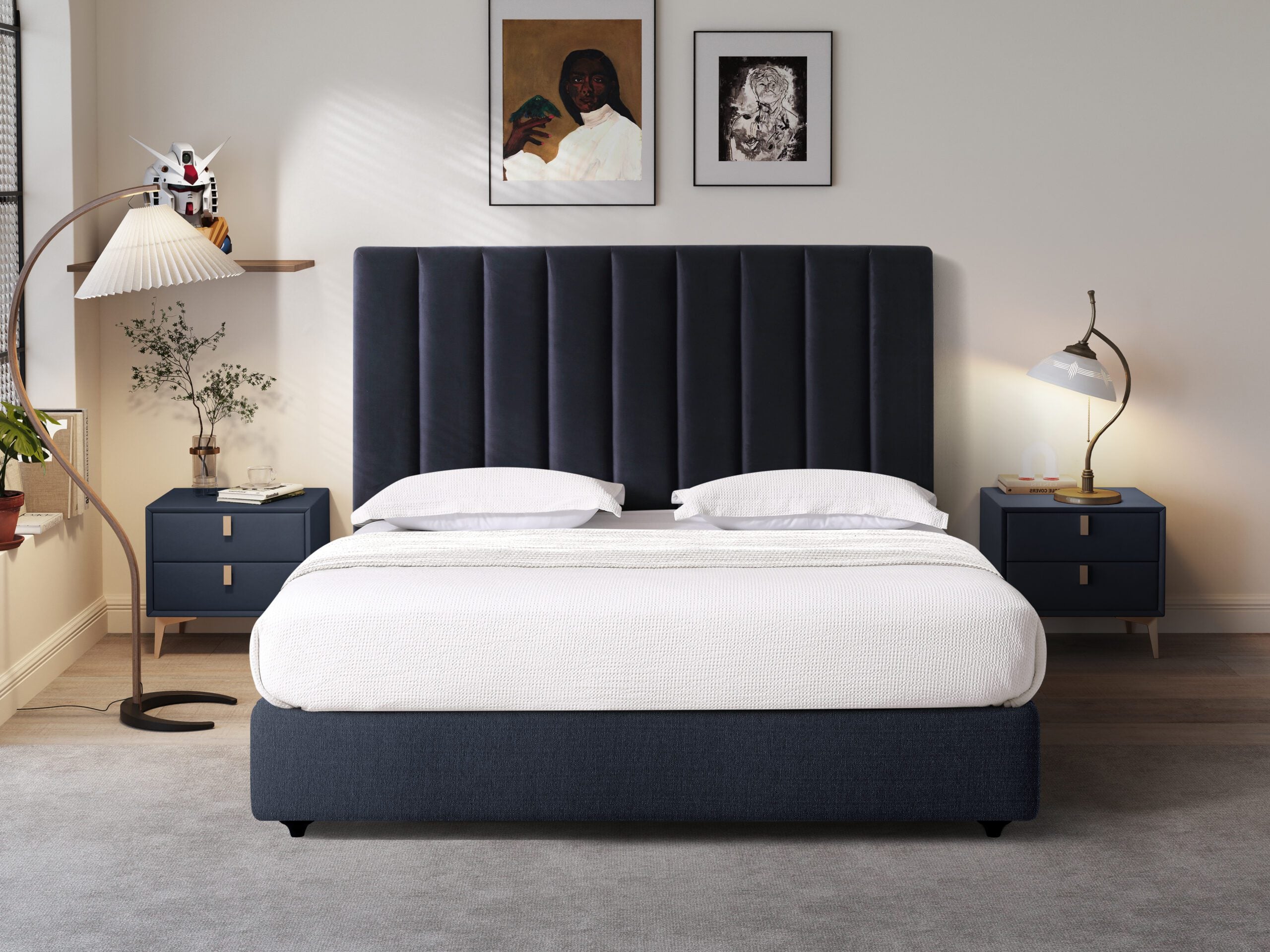 Ponsby Headboard- Navy Blue