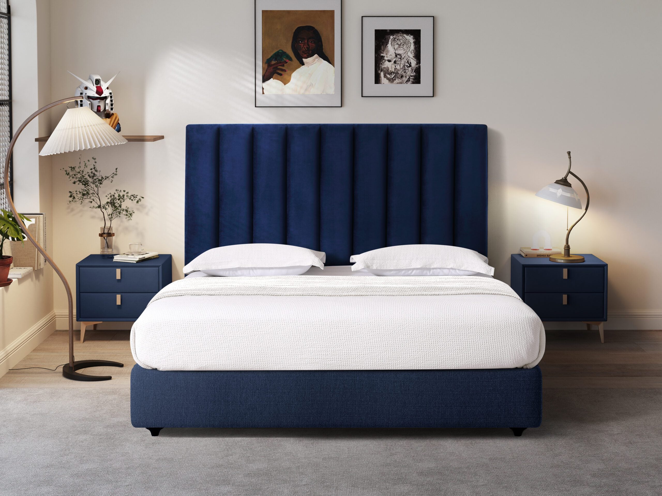 Ponsby Headboard- Navy Blue