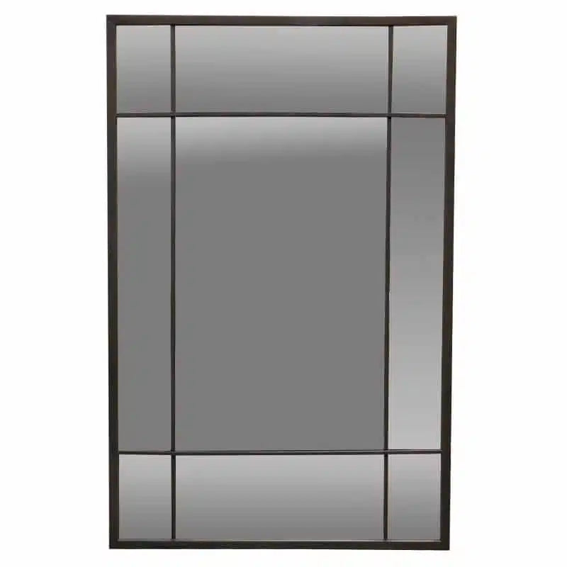 Iron Window Mirror -Black