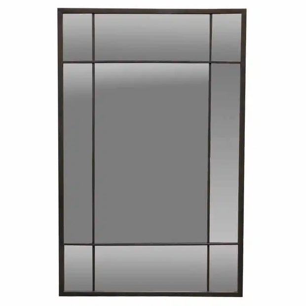 Iron Window Mirror -Black