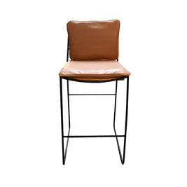 Jordi Barstool - Black + Tan Leather
