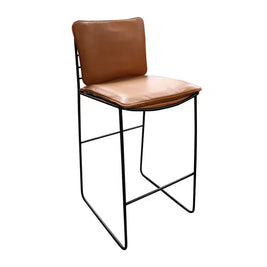 Jordi Barstool - Black + Tan Leather