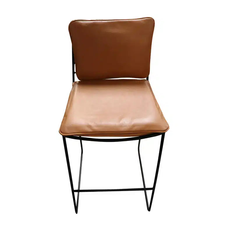 Jordi Barstool - Black + Tan Leather