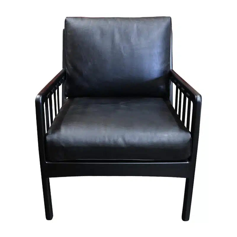 Wilson Armchair -Black + Black Leather