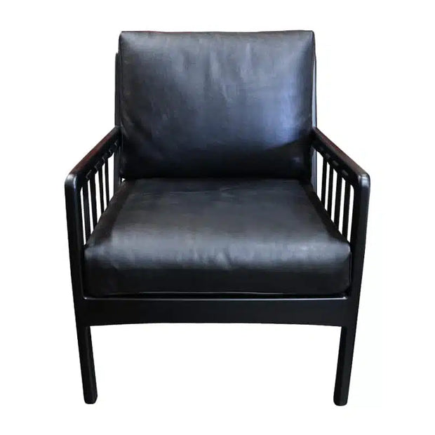 Wilson Armchair -Black + Black Leather