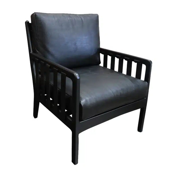 Wilson Armchair -Black + Black Leather
