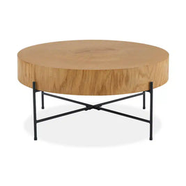 Reflect Disk Coffee Table 75cm – Natural Oak