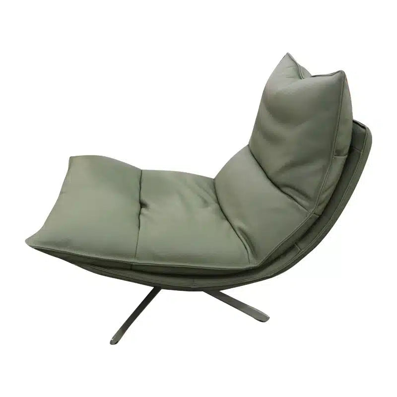 Staten Leather Swivel Chair - Olive