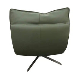 Staten Leather Swivel Chair - Olive