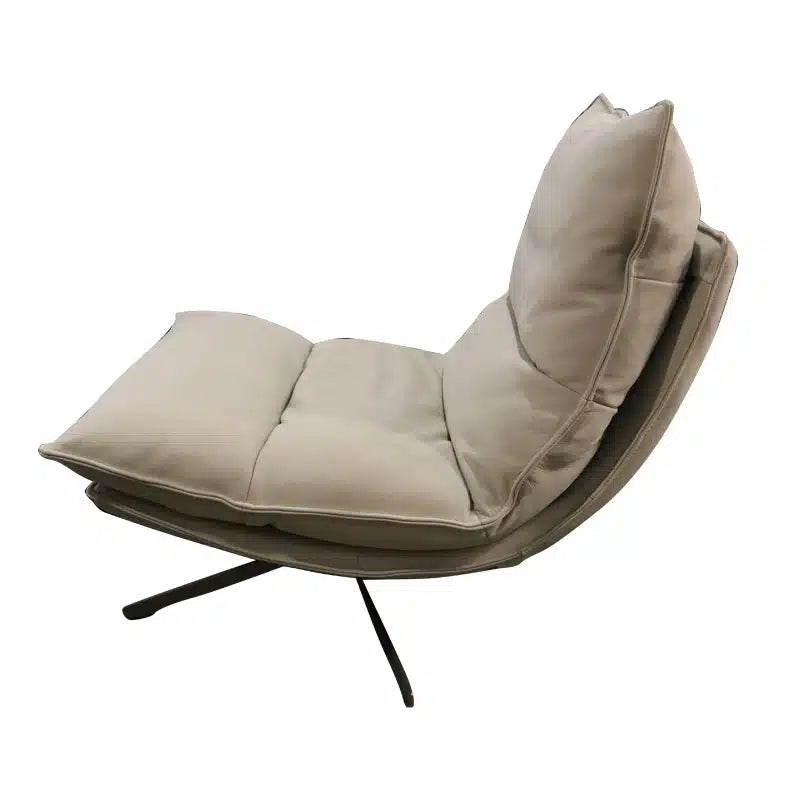Staten Leather Swivel Chair - Stone