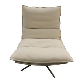 Staten Leather Swivel Chair - Stone