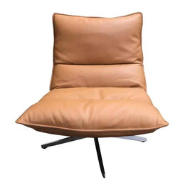 Staten Leather Swivel Chair - Tan
