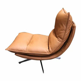 Staten Leather Swivel Chair - Tan
