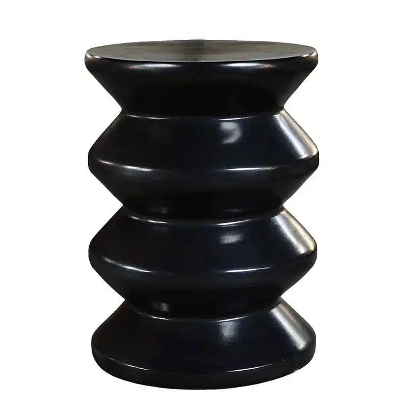 Torano Stool - Glazed Black