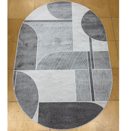 Abstract Geometric Pattern Valentino Oval Rug (46002-6171) Size: 160 x 230cm