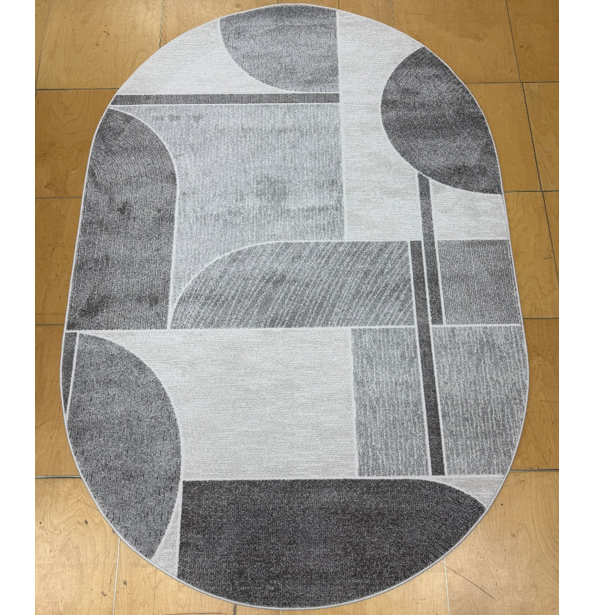 Abstract Geometric Pattern Valentino Oval Rug (46002-6171) Size: 160 x 230cm