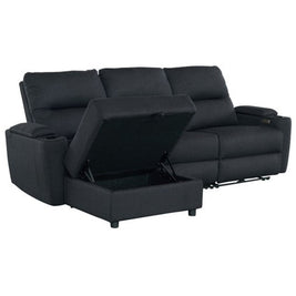 Mona Three Electric Seater Sofa Chaise + Storage