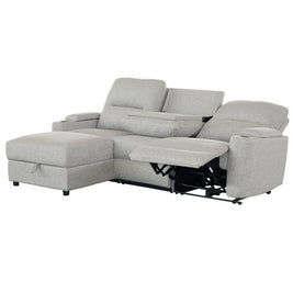 Mona Three Electric Seater Sofa Chaise + Storage