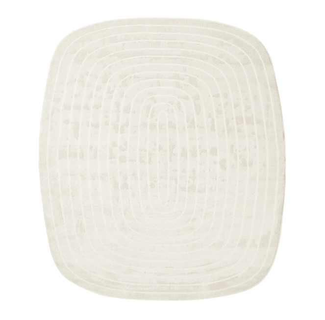 Contemporary Contour Lines Textured Trentino Oval Rug