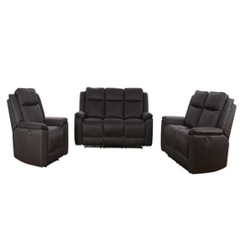 Glasgow Electric Reclining Lounge Suite - Charcoal