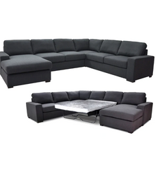 Bronson 6 Seater Modular Lounge Suite with Sofa Bed