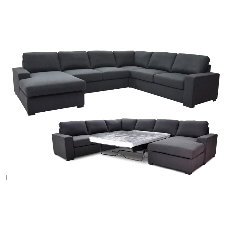 Bronson 6 Seater Modular Lounge Suite with Sofa Bed