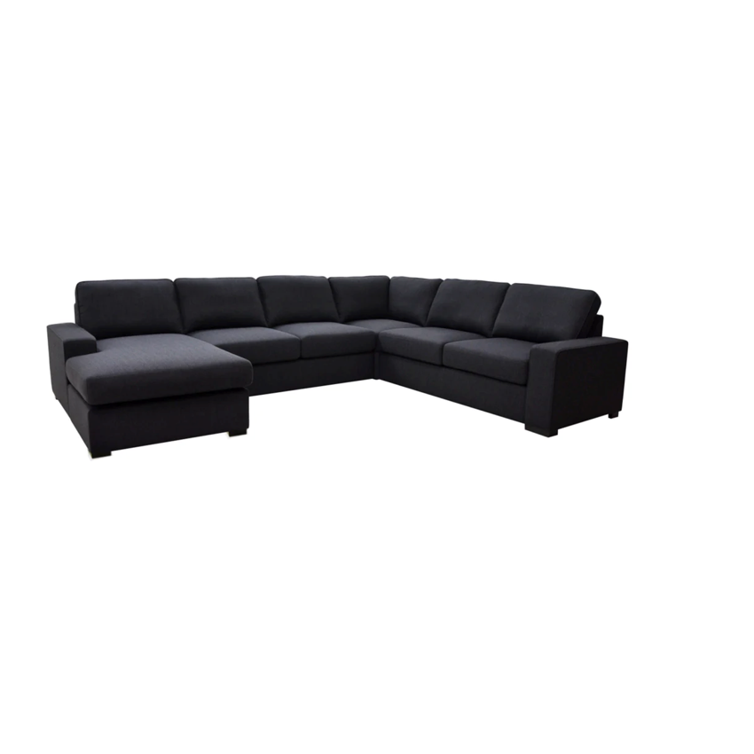 Bronson 6 Seater Modular Lounge Suite with Sofa Bed