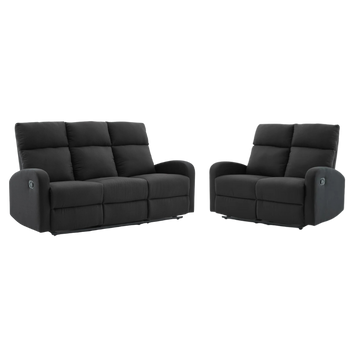 SupreCoz 3RR + 2RR Recliner Suite Black
