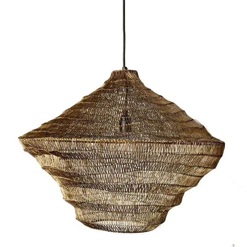 Mesh Tiered Pendant 61cm Antique Brass