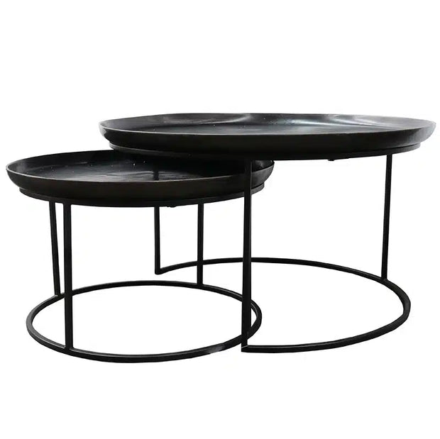 Calypso Coffee Tables Set of 2 – Black