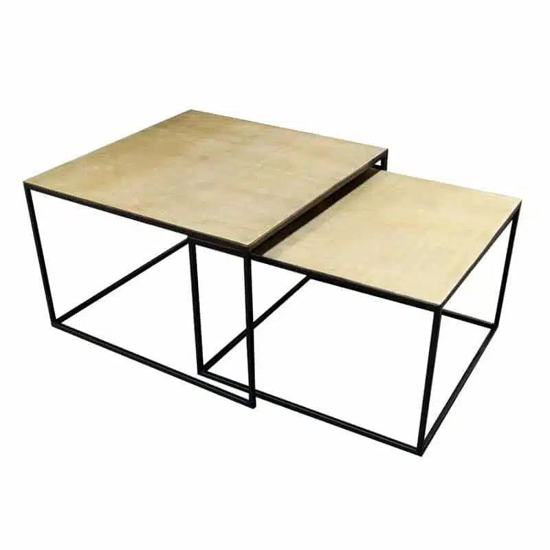 Tonto Coffee Tables Set of 2 – Antique Brass