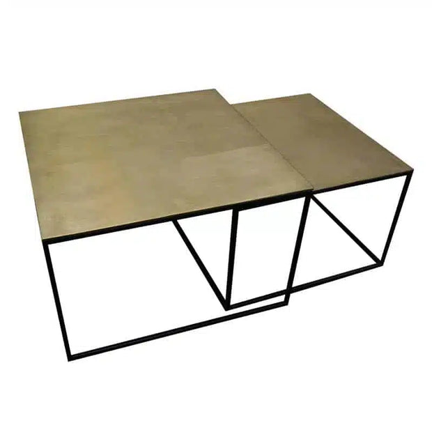 Tonto Coffee Tables Set of 2 – Antique Brass