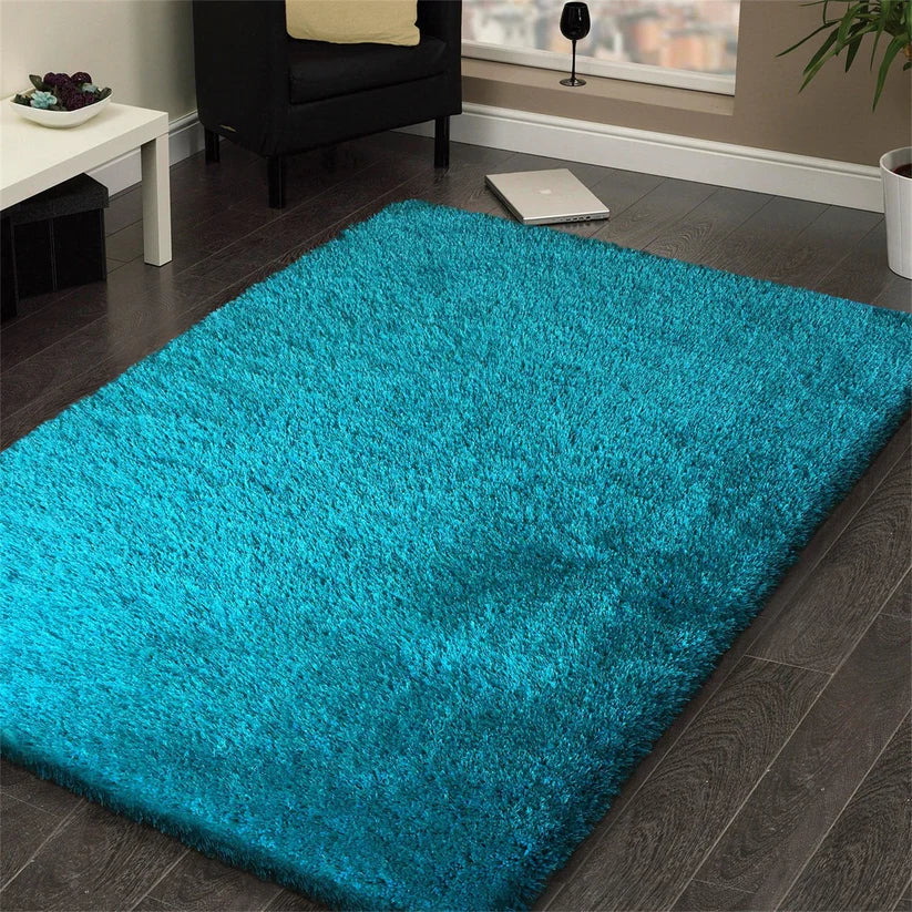 Dream Shaggy Turquoise Colour Turkish Rug Size: 120 x 170cm