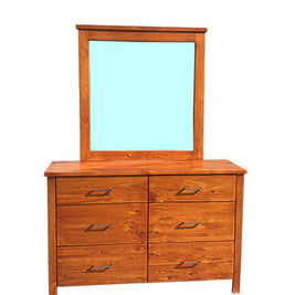 Tina Dresser 6 Drawer with Mirror