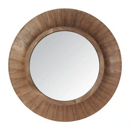 Madrid Wooden Mirror -Round Black Walnut