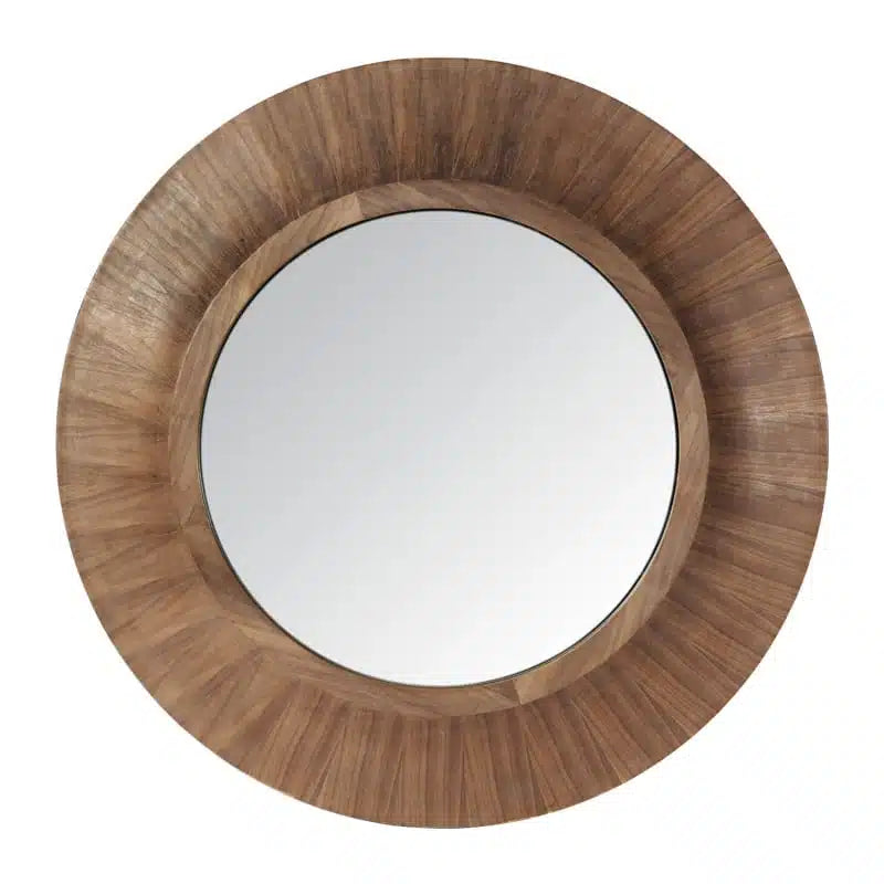 Madrid Wooden Mirror -Round Black Walnut