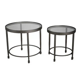 Valencia Side Table set/2 Charcoal