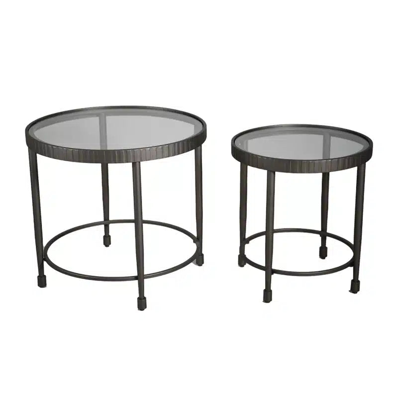 Valencia Side Table set/2 Charcoal