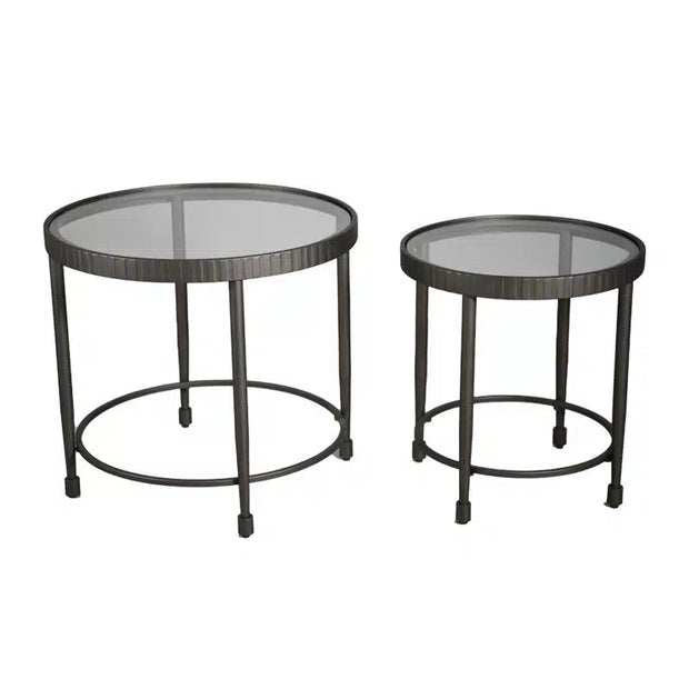 Valencia Side Table set/2 Charcoal