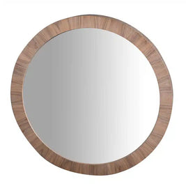 Seville Wooden Mirror Round Black Walnut