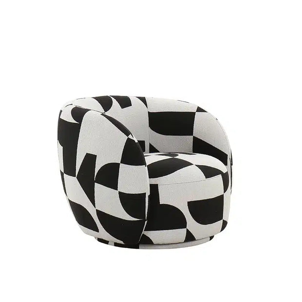 Idaho Occasional Swivel Chair - Black/White